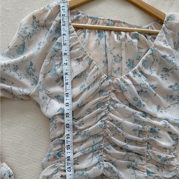 Free People Final Rose Floral Ruched Corset Top | Romantic Cottagecore Boho - Picture 11 of 11